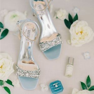 Badgley Mischka Women's Clara Embellished Block Heel Sandals